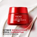 Set Vichy Liftactiv Collagen Specialist, antirimpelcrème, alle huidtypes, 50 ml + oogcrème, 15 ml + light fluid SPF 50+, 15 ml + gratis cosmetisch tasje