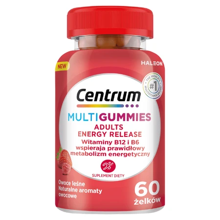Centrum MultiGummies Adult Energy Release, gominolas, 60 unidades