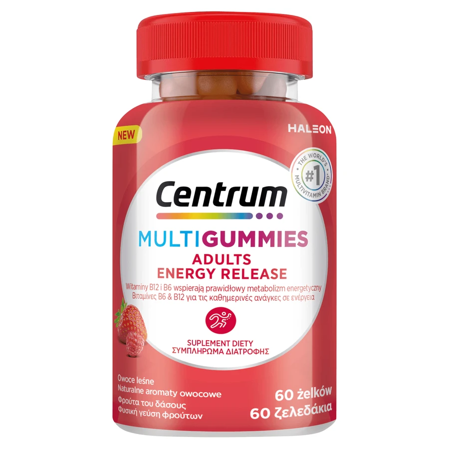 Centrum MultiGummies Adult Energy Release, gominolas, 60 unidades