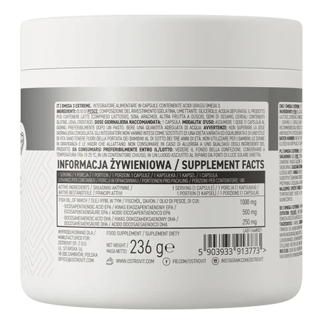 OstroVit Omega 3 Extreme, 180 cápsulas