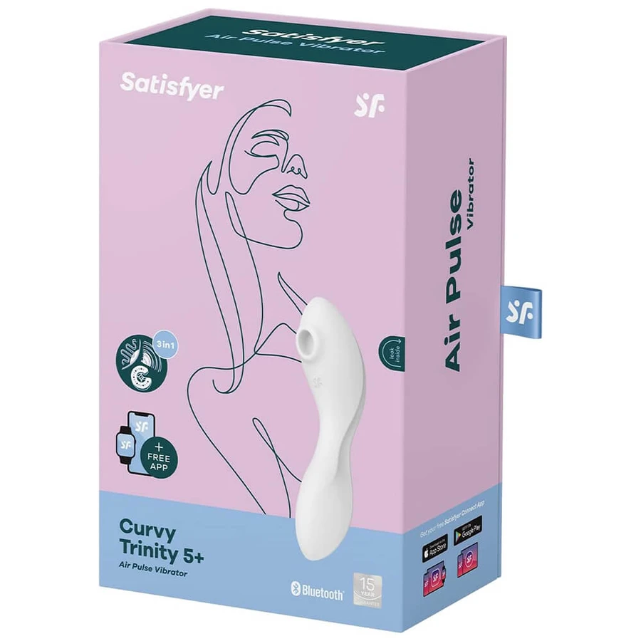 Satisfyer Curvy Trinity 5+, vibrator, wit, 1 stuk