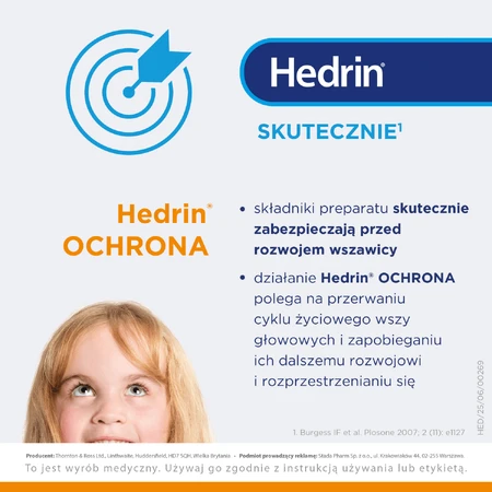 Hedrin Protection, spray acondicionador protector contra los piojos, 100 ml