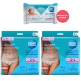 Canpol Babies Set, 2-in-1 atmungsaktives Schwangerschaftshöschen, mit Einlage, Einweg, Größe L/XL, 2 x 5 Stück + Feuchttücher, 60 Stück gratis