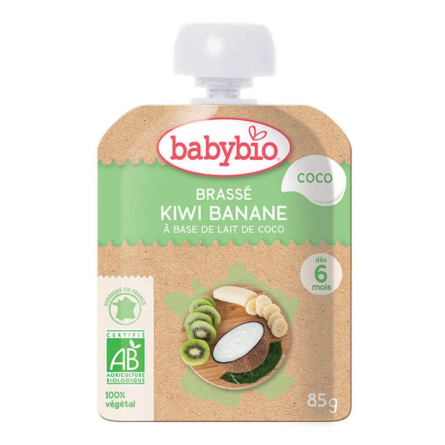 Piure Pouch Bio din kiwi, banane si cocos, 85 g, BabyBio