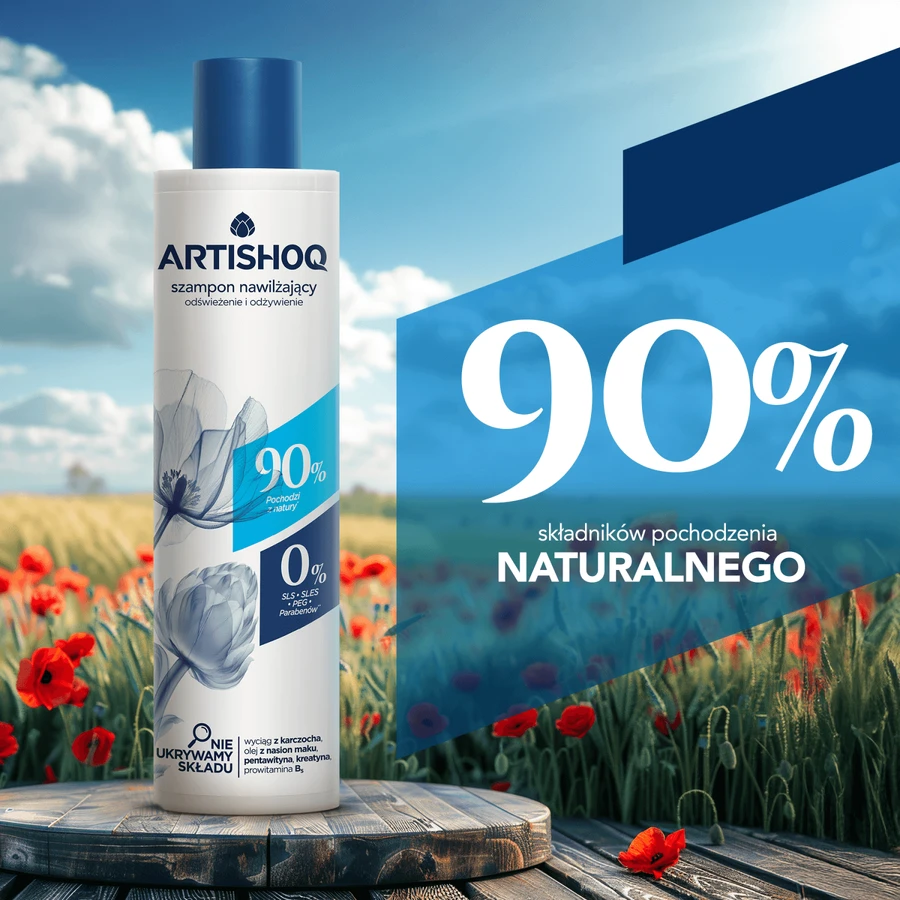 Artishoq, vochtinbrengende shampoo, verfrissend en voedend, 200 ml