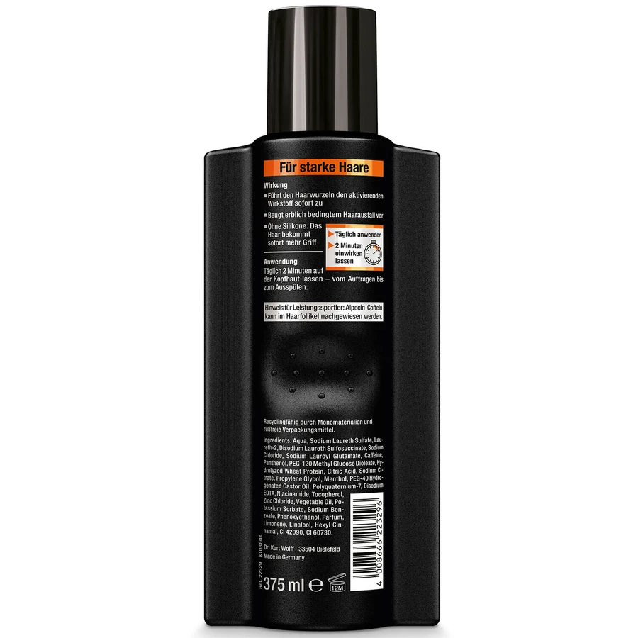 Alpecin C1 Caffeine Black Edition, haargroeistimulerende shampoo, 375 ml