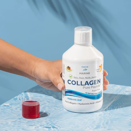 Swedish Nutra Marine Collageen Pure Peptide 10000 mg, bessensmaak, 500 ml