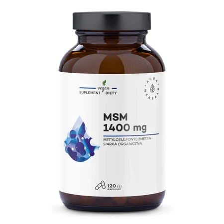 Aura Herbals MSM 1400 mg, siarka organiczna, 120 kapsułek: ceny i cechy