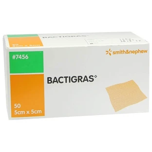 Bactigras, paraffineverband, steriel, 5 cm x 5 cm, 50 stuks