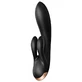 Satisfyer Double Flex, wibrator króliczek sterowany aplikacją, czarny, 1 sztuka