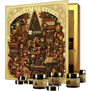 HiSkin Advent Calendar Set with Fairy Tale Books, 24 Soy Candles, HiSkin Sp.