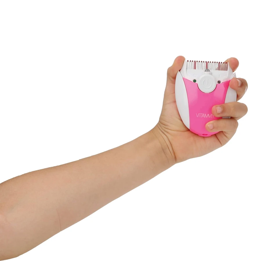 Vitammy Ufo, peine electrónico para piojos y liendres, rosa, 1 unidad