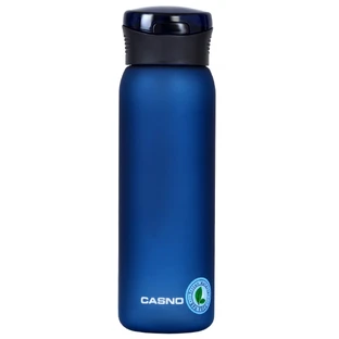 Casno, Colorado Tritanflasche mit Strohhalm, blau, 600 ml