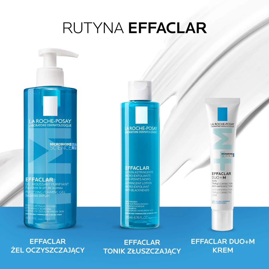 Zestaw La Roche-Posay Cicaplast Baume B5+, kojący balsam regenerujący, 40 ml + Effaclar DUO+M, nawilżający krem do cery trądzikowej, 40 ml + box z mini produktami gratis: ceny i cechy