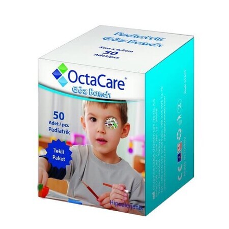 Patchs oculaires pour garçons 5x6,2 cm, 50 pcs, Octacare