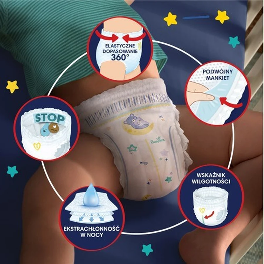 Pampers Nachtbroek 6 15kg+ 19st