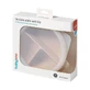 BabyOno Silicone plate with suction cup and lid beige, 1 pc.