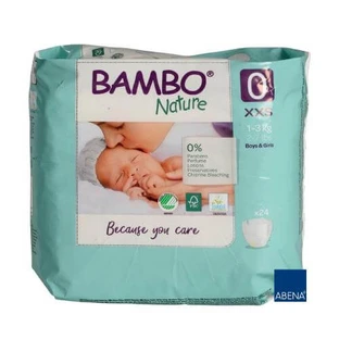 BAMBO Nature luiers maat 0 (1-3kg), 24 stuks