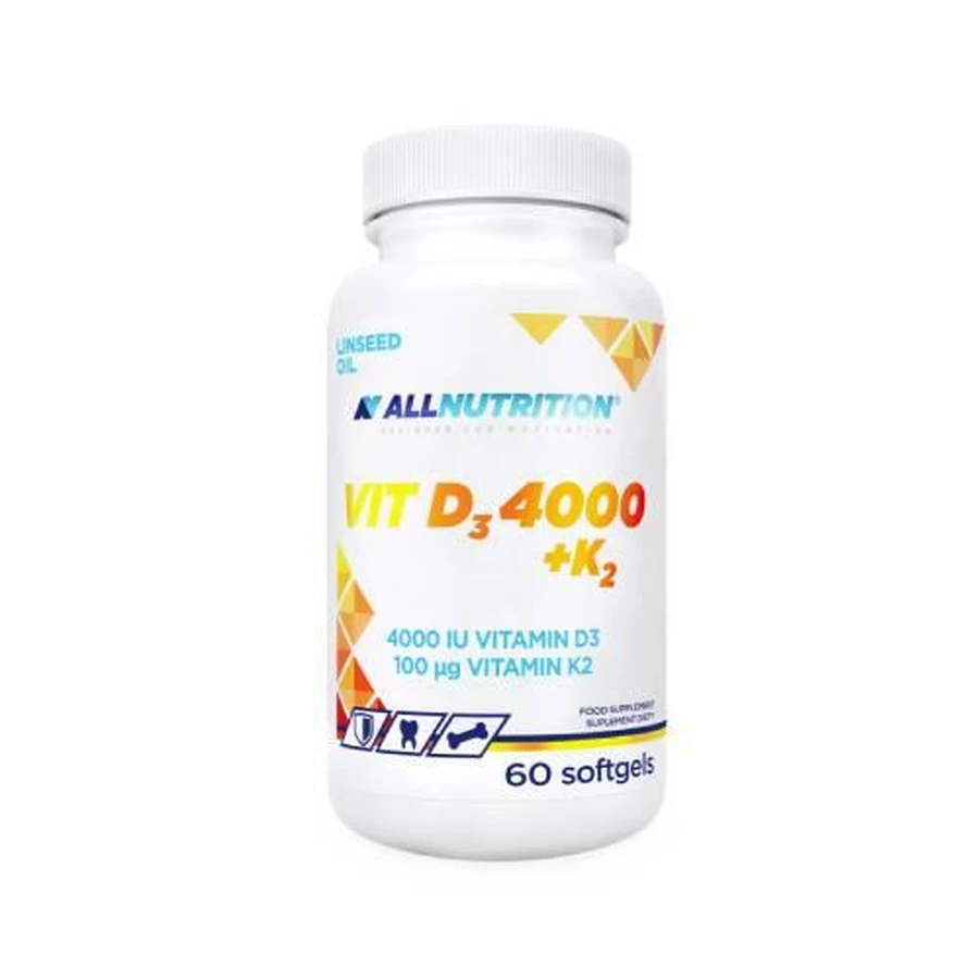ALLNUTRITION VIT D3 4000 + K2, 60 gélules