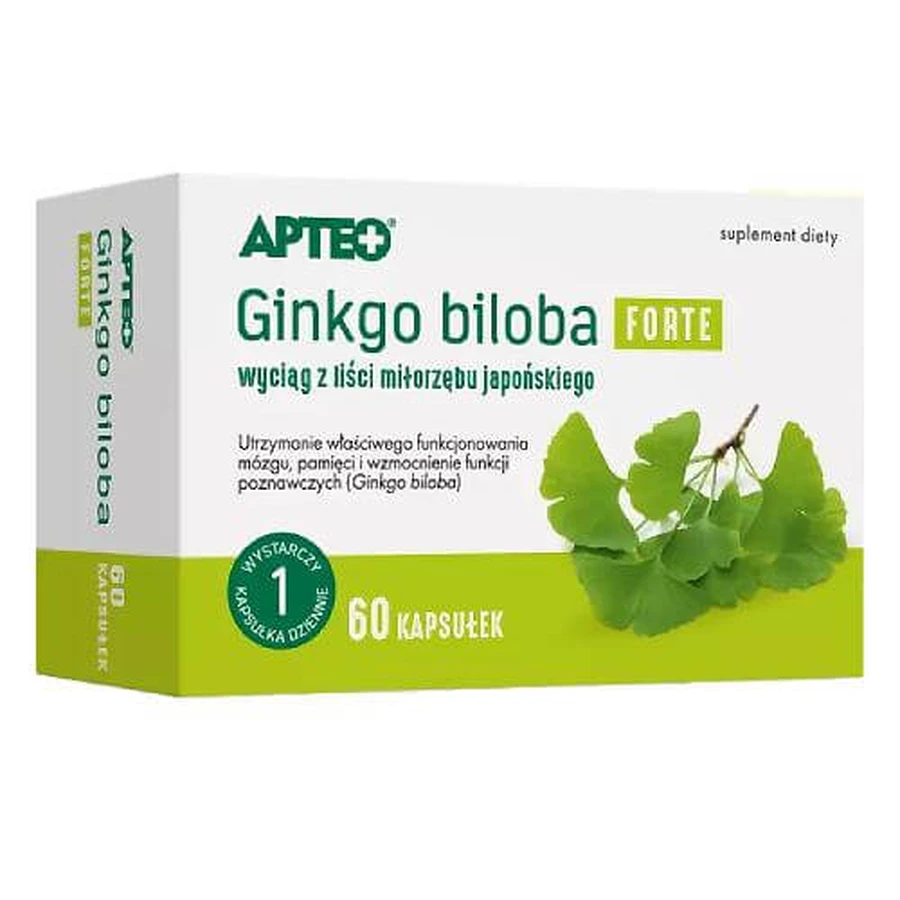 Apteo Ginkgo biloba Forte, 60 capsules