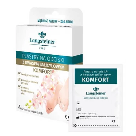 Komfort-Aufdruckpflaster mit Salicylsäure - 4 Stück.