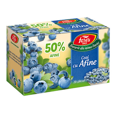 Ceai cu afine 50%, 20 plicuri, Fares