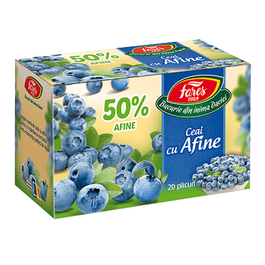 Ceai cu afine 50%, 20 plicuri, Fares