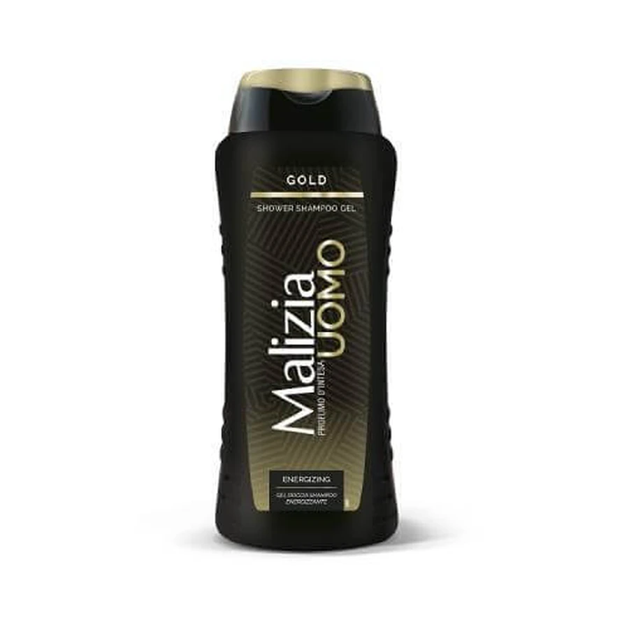 Malizia Uomo Gold 2-in-1 Duschgel und Shampoo für Männer, 250 ml