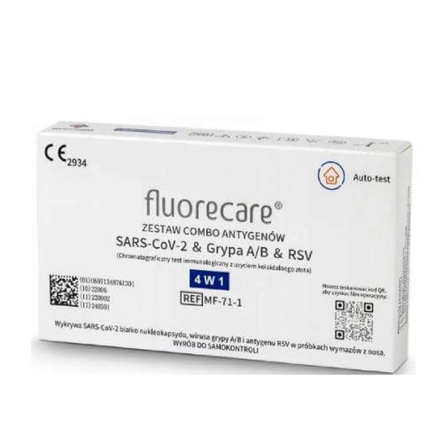 FLUORECARE COVID-19 Influenza A+B, RSV Test combinato