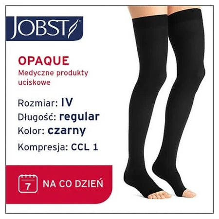 JOBST OPAQUE bas de compression long CCL1 noir, taille 4 OP