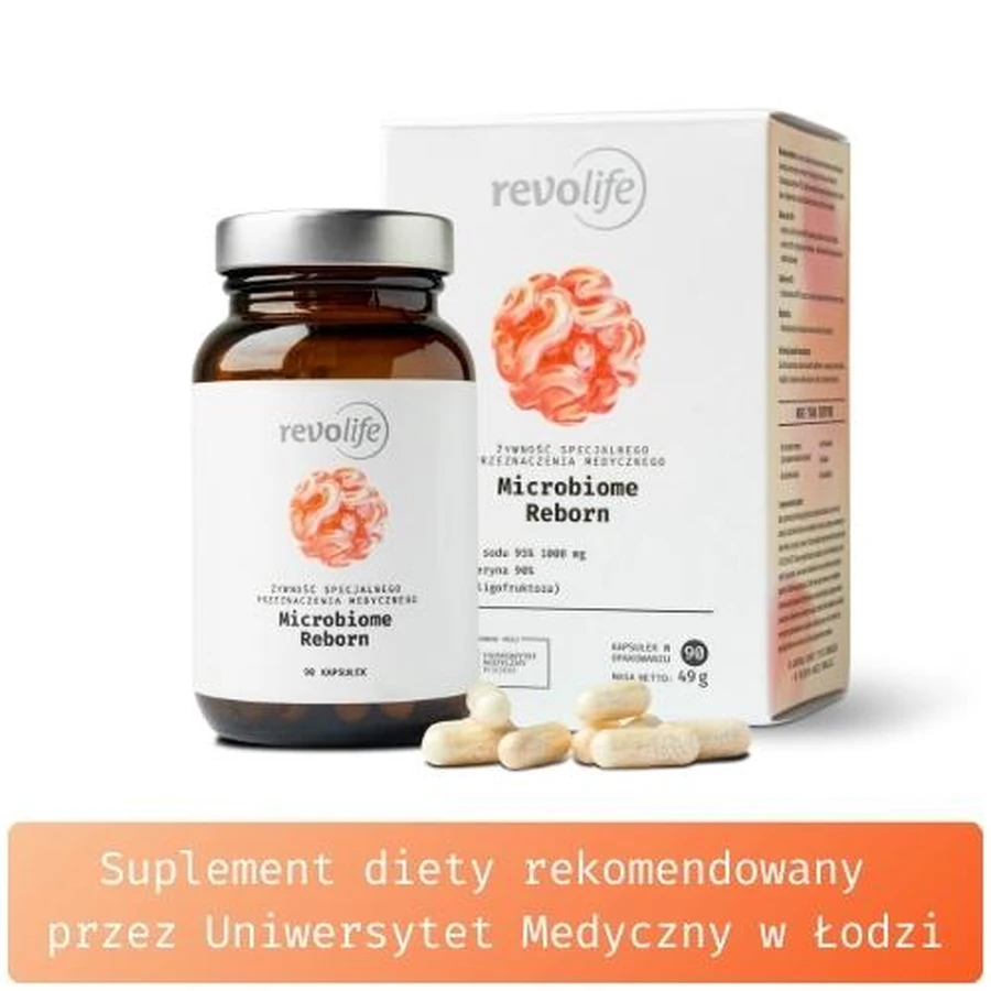 Revolife Microbiome Reborn, 90 capsules - natriumbutyraat, lactoferrine, prebioticum (enterale capsule)