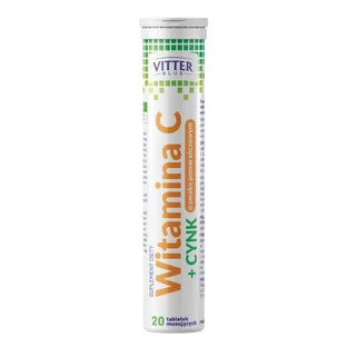 VITTER AZUL Vitamina C + Zinc, 20 comprimidos efervescentes