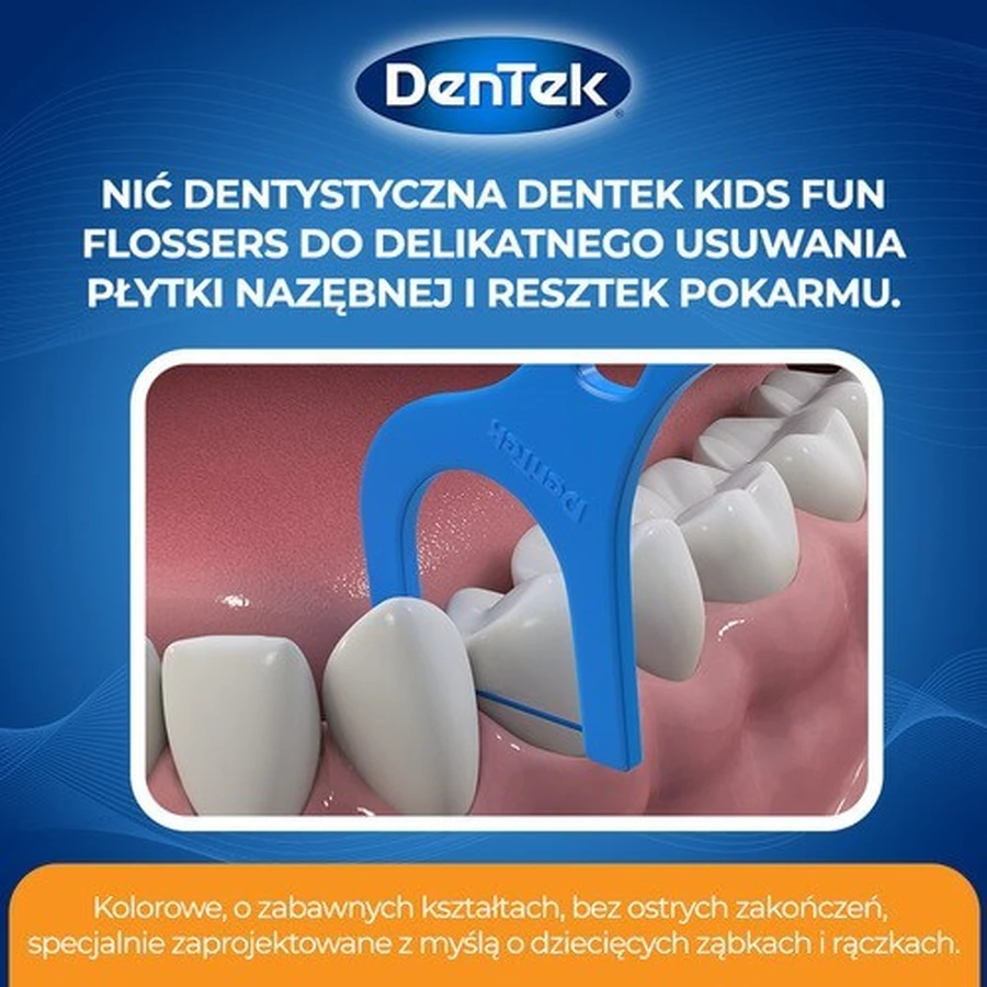 DENTEK Dental Floss for Children Toothbrushes Fyn Flossers, 40pcs