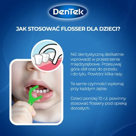 DENTEK Dental Floss for Children Toothbrushes Fyn Flossers, 40pcs