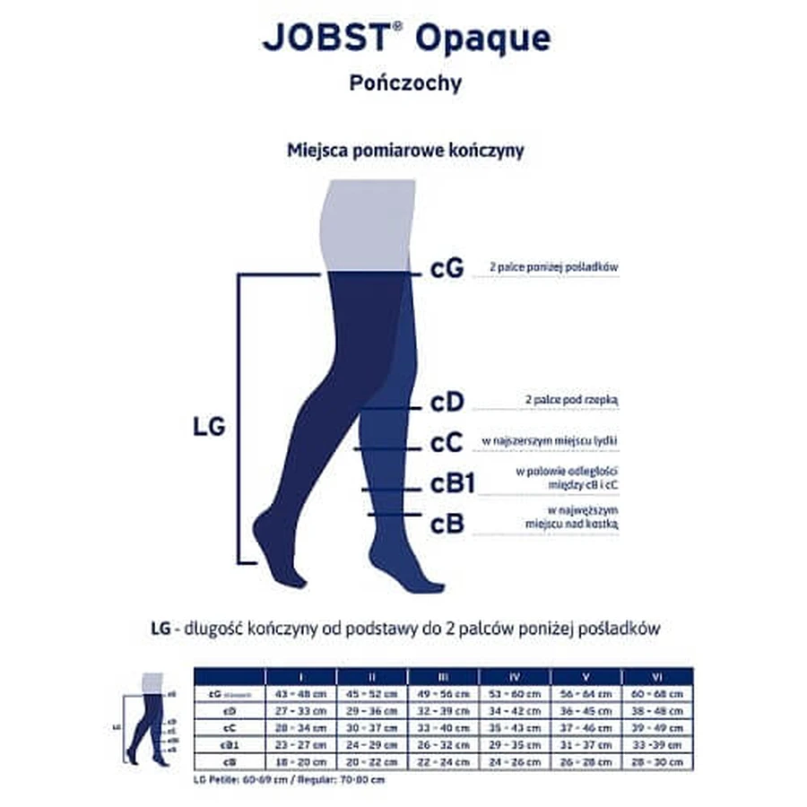 JOBST OPAQUE medias largas de compresión CCL1 negro, talla 2 ZP