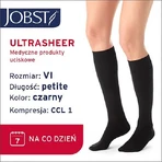 JOBST ULTRASHEER Calcetines cortos de compresión CCL1 negro, talla 6 ZP