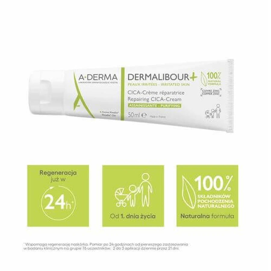 A-DERMA DERMALIBOUR+ CICA Herstellende Crème, 50ml
