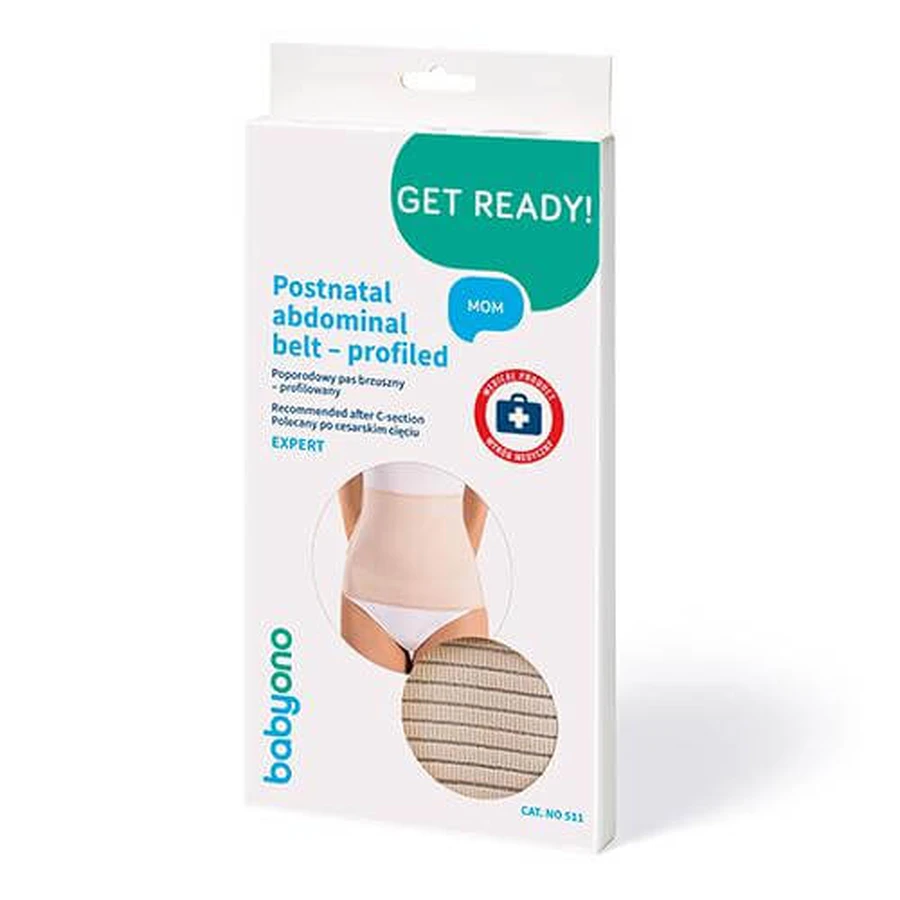 BabyOno Postnatalgürtel XXL profiliertes Bauchband EXPERT (511), 1 Stück