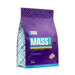 6Pak Nutrition Mass Pak gainer Vainilla, 3 kg
