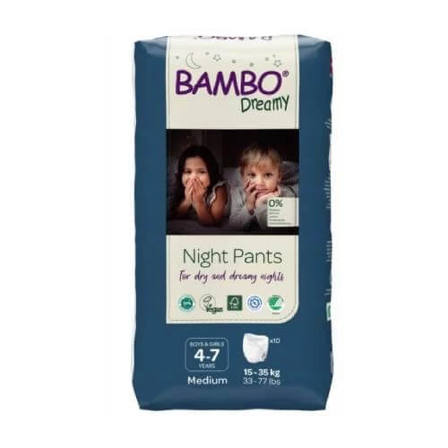 BAMBO Dreamy Night Pants BOYS&GIRLS 4-7 Years (M 15-35kg) Diapers, 10pcs.