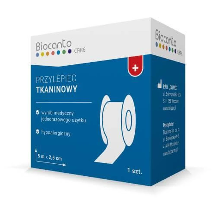 BIOCANTO kleefdoek 5m x 2,5cm, 1pc
