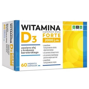 Vitamin D3 Forte 2000 IU, 60 caps