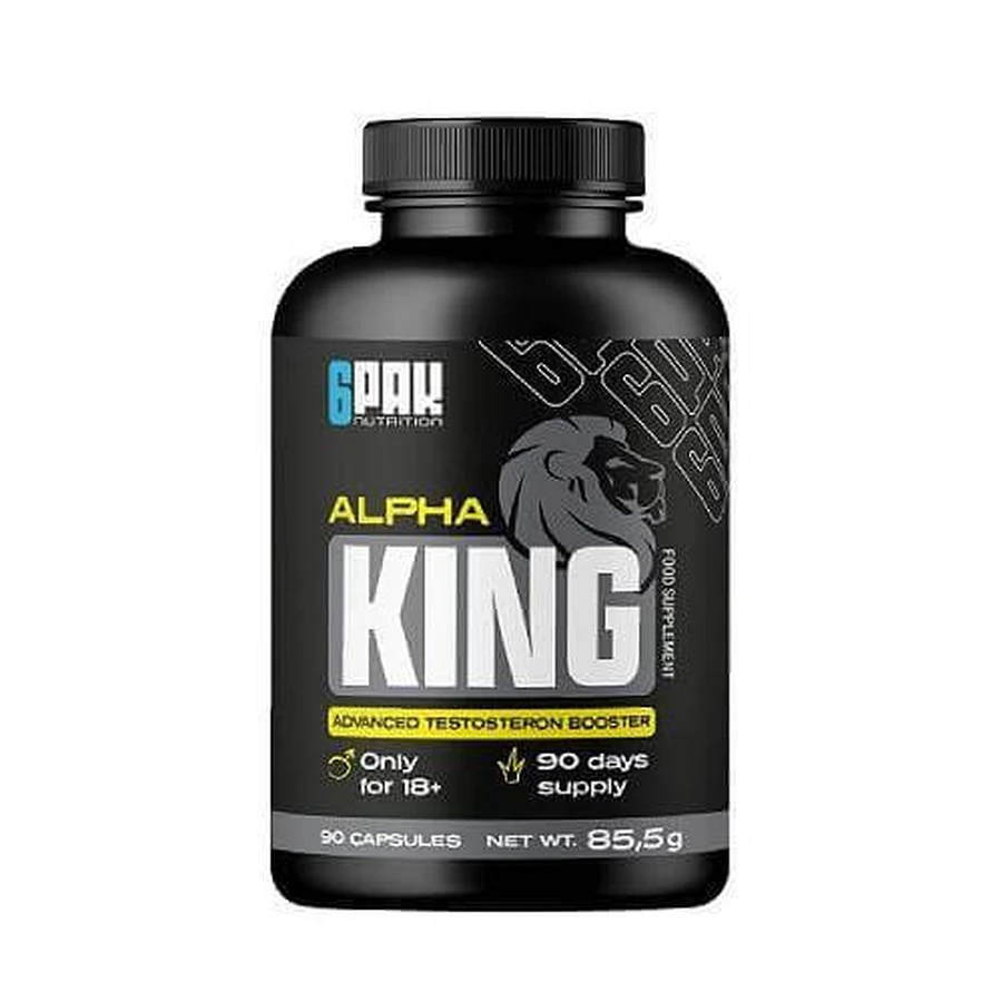 6Pak Nutrition Alpha King Testosterone booster, 90 capsule