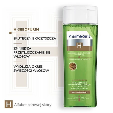 PHARMACERIS H SEBOPURIN normalisierendes Shampoo, 250 ml