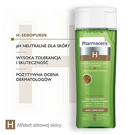 PHARMACERIS H SEBOPURIN normalisierendes Shampoo, 250 ml