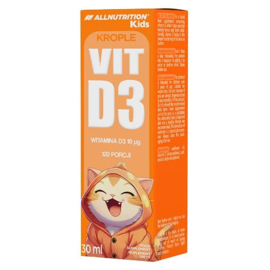 Allnutrition Kids Vit D3 Witamina D3 w kroplach dla dzieci, 30 ml: ceny i cechy
