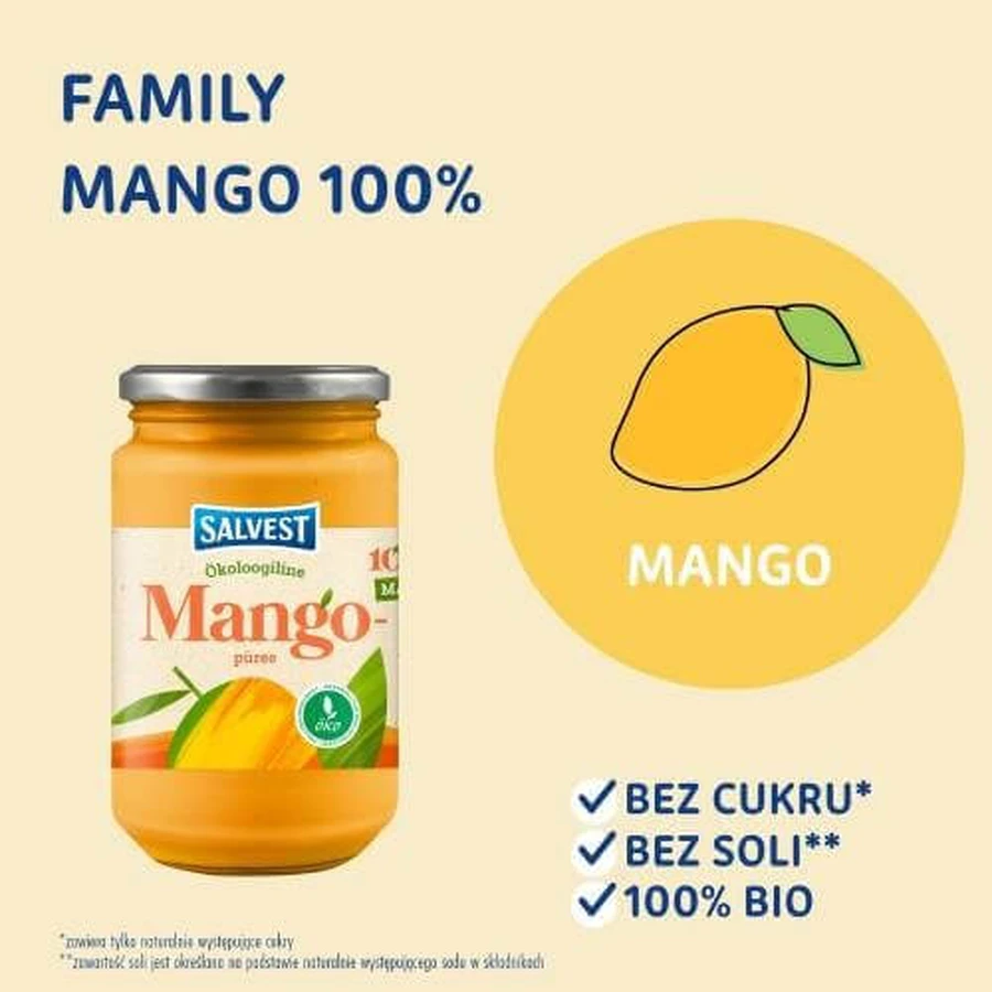 SALVEST Family BIO Mango 100%, 450 g