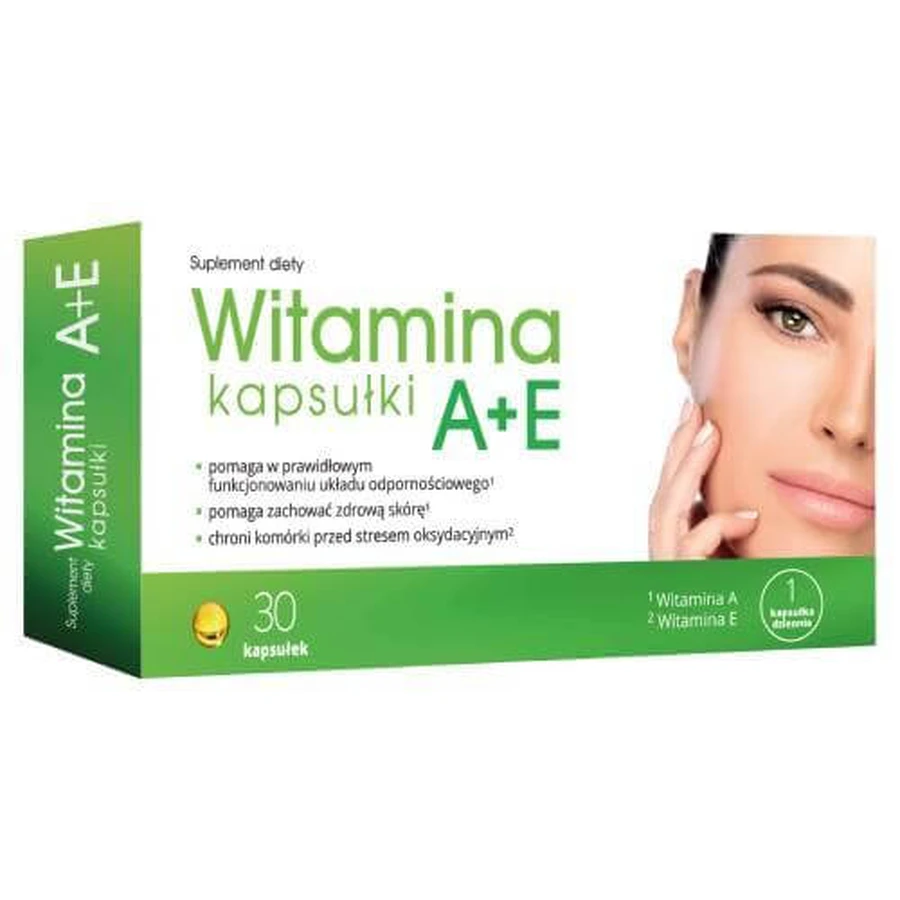 Vitamin A+E capsules, 30 caps