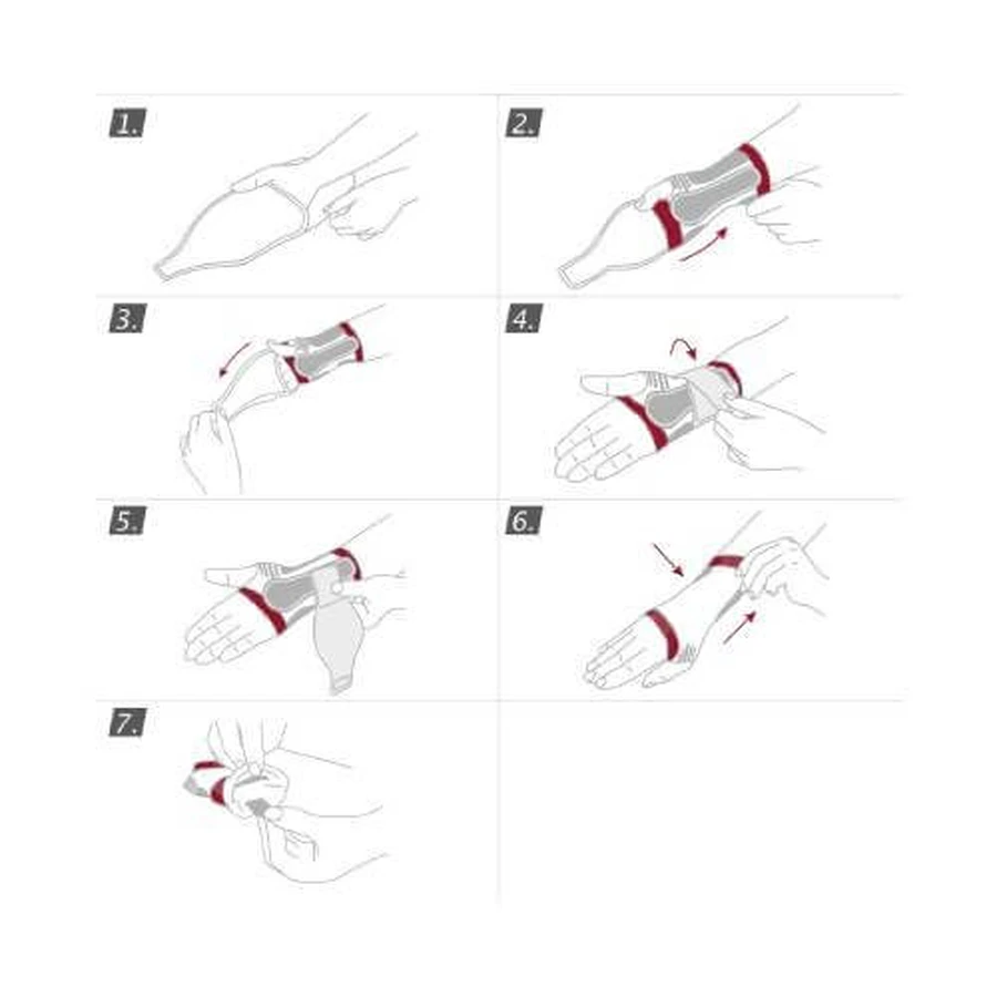 Actimove Professional Line Handgelenkstabilisierungsbandage mit Verstärkung und medizinischer Kompression (L) rechts weiß