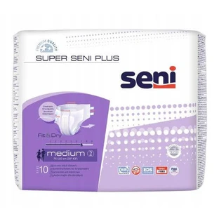 Seni Super Plus Pañales medianos para adultos, 10 unidades